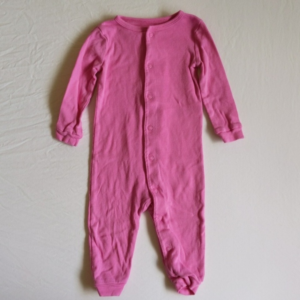 joe fresh basic purple cotton snap sleeper footless pajamas 6-12 months baby